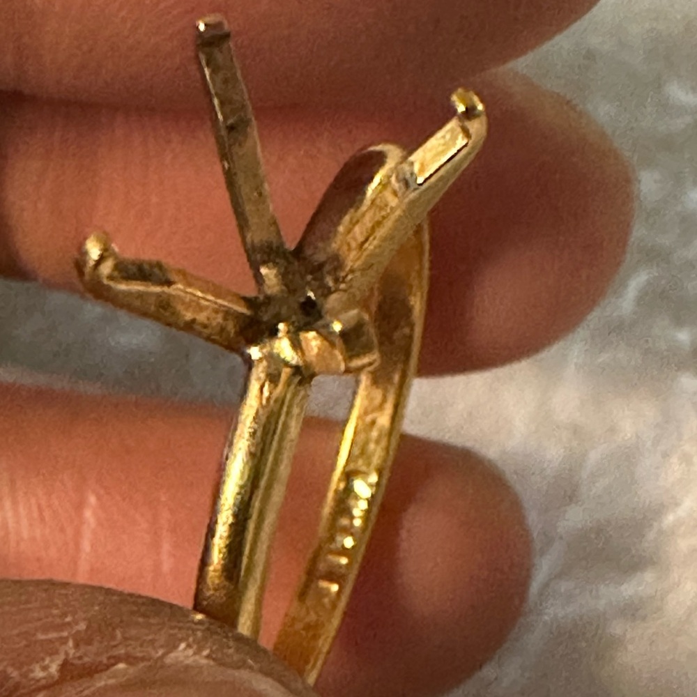 14k GP espo TYPO Vintage Gold Ring with missing stone - Picture 8 of 16